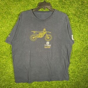 Husqvarna‎ Motorcycles Rockstar Energy Dirt Bike Graphic T-Shirt Mens XL Navy